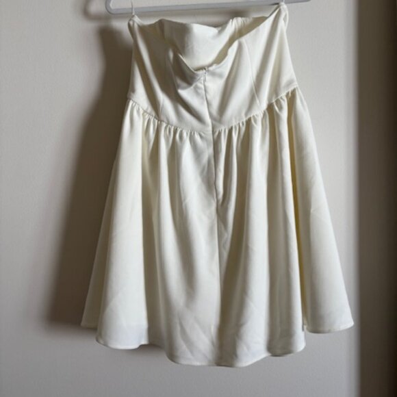NWT French Connection Whisper Strapless Peplum Dress Size 12 - Picture 4 of 6
